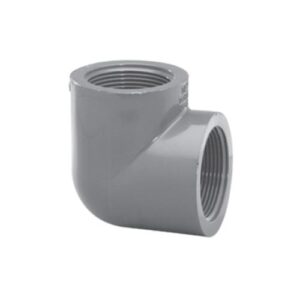 Lasco® 808-012 90 deg Threaded Elbow, 1-1/4 in, FPT, SCH 80/XH, PVC, Gray