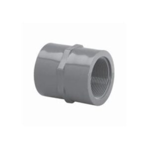 Lasco® 830-015 Threaded Coupling, 1-1/2 in, FPT, SCH 80/XH, PVC, Gray