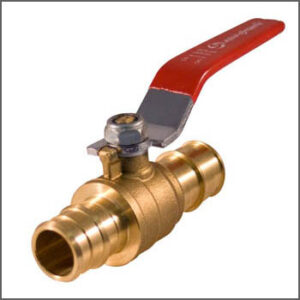 AQUA-DYNAMIC 1197-378 Ball Valve, 2 in, F1960 Cold-Expansion PEX, Straight, Brass Body