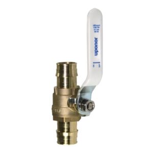 Uponor LFC4825050SS ProPEX® Ball Valve, 1/2 in, F1960 Cold-Expansion PEX, Full Port, Lead-Free Brass Body, Stainless Steel Ball & Stem