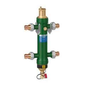 Caleffi 549509A 4-In-1 Hydraulic Separator, 2 in, FNPT Union Connection, 150 psi Working, 32 to 212 deg F, Steel
