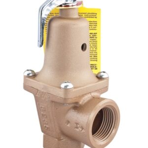 Watts F382540 740 Pressure-Relief Valve, 1 x 1-1/4 in, FNPT x FNPT Drain Port, 30 psi, Bronze Body