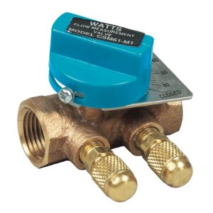 Watts® 0856738 CSM-61-T Flow Measurement Ball Valve, 3/4 in, Threaded, Bronze Body