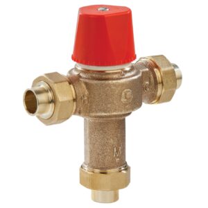 Watts® 0559105 LF1170 Temperature Control Valve, 1 in, Solder Union, 150 psi, 90 to 160 deg F, 0.5 to 23 gpm, Copper Silicon Alloy Body