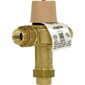 Watts® 0559119 LFMMV Mixing Valve, 3/4 in, Threaded, 150 psi, 0.5 to 20 gpm Flow, Copper Silicon Alloy Body