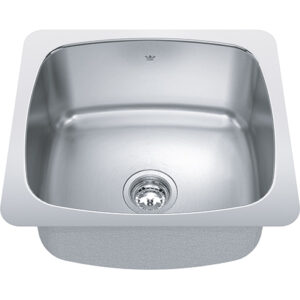 Kindred QSU1820-10 Stainless Steel Sink, Rectangular, 18 in L x 16 in W x Bowl x 11 in D Bowl, 0 Faucet Holes