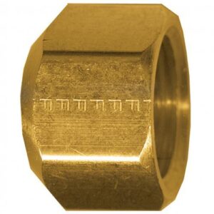 Fairview 56-4 56 Sealing Cap Nut, 1/4 in, SAE Flared, Brass