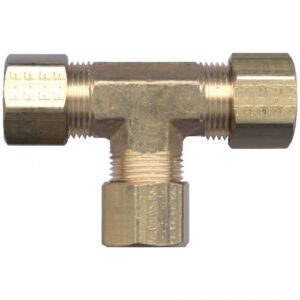 Fairview 64-6 Compression Union Tee, 3/8 in, Compression, Brass