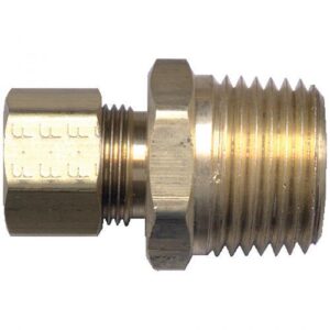 Fairview 68-10D Compression Pipe Connector, 5/8 x 1/2 in, Tube x MNPT, Brass