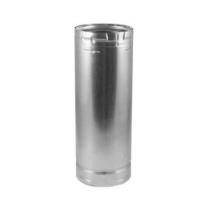 Belvent Manufacturing 120505 Gas Vent Pipe, 5 x 48 in, Aluminum Inner/Galvanized Steel Outer