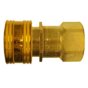 GasFlo QD-GMC8-8F Quick Disconnect Gas Coupler, 1/2 in, FNPT, 120,000 BTU/hr Flow Rate, Brass