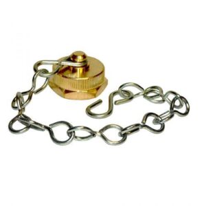 Fairview 200-HKC Water Hose Cap Nut With Chain & Washer, 3/4 in, FPT, Brass