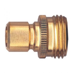 Fairview QD-WHNM Water Hose Coupling, 3/4 in, Quick Disconnect Nipple x MHT, Brass