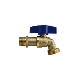 Boshart Industries 0852-07NL 1/4-Turn Hose Bibb, 3/4 in, MPT x GHT, Brass Body, T-Handle Actuator