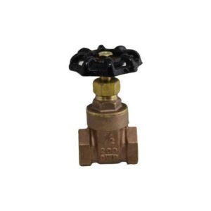 Boshart Industries 0818-20 Brass Gate Valve, 200 psi, 2 in, FPT, Brass Body, Handwheel Actuator
