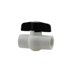 Boshart Industries 0929S-05 PVC Ball Valve, 1/2 in, 150 psi, Slip, White