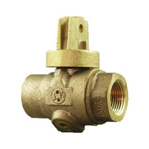 CAMBRIDGE BRASS™ 203NL-F6F6 Curb-Stop Ball Valve, 1-1/2 in, FIP x FIP, Full-Port, Lead-Free Brass, EDPM/Buna-N