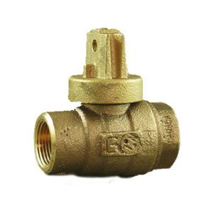 CAMBRIDGE BRASS™ 202NL-F4F4 Curb-Stop Ball Valve, 1 in, FIP x FIP, Full-Port, Lead-Free Brass, EDPM/Buna-N