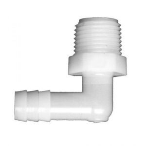 Fairview 539-6D 90 deg Pipe Elbow, 3/8 x 1/2 in, Barbed x MNPT, Nylon