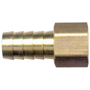 Fairview 126-6D Pipe Coupler, 3/8 x 1/2 in, Barbed x FNPT, Brass