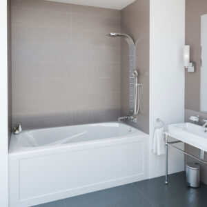 Mirolin PA6030R1 Phoenix Acrylic-Skirted Bathtub, Rectangular, 60 in L x 30 in W, Right Drain, White