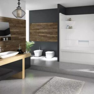 Mirolin BA5R1 Belaire Acrylic Tub Shower, Rectangular, 60 in L x 32-1/2 in W, Right Drain, White