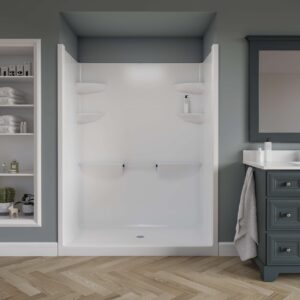 Mirolin MEL5CRS1 Melrose Acrylic Shower Stall, 60 in L x 36 in W x 80 in H, Acrylic, White