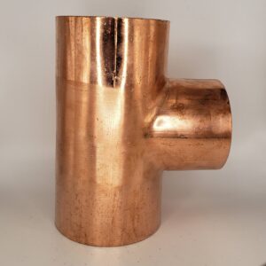 CB Supplies 100601338 Reducing Pressure Tee, 3 x 3 x 2 in, Copper