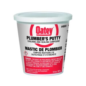 Oatey® 48003 Putty, 14 oz Tub, Solid Form, Off-White, Specific Gravity: 1.87