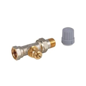 Danfoss 013G8015 RA 2000 Thermostatic Radiator Valve, 1/2 in, MNPT x FNPT, 145 psi, Brass Body