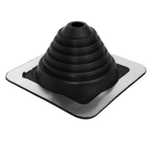 Oatey® 14051 Master Flash® Roof Flashing, Plastic/Metal/EPDM, 1-1/4 to 3 in Pipe, 6 x 6 in Base, Black
