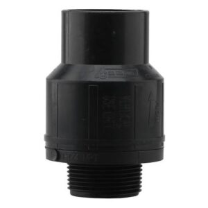 Boshart Industries BSC-125 Sump Pump Check Valve, 1-1/4 in or 1-1/4 in x 1-1/2 in, MPT x Slip, ABS Plastic Body