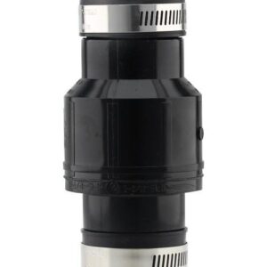 Boshart Industries BSC-125-SB Sump Pump Check Valve With Flex Boots, 1-1/4 in, FRC, ABS Plastic Body