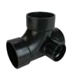 Approved Vendor 5413 ABS DWV Sanitary Tee, 3 x 2 in, Right-Side Inlet, H x H, Black