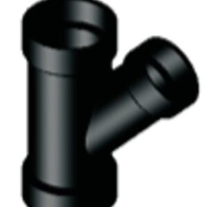 Approved Vendor 5433 ABS DWV 45 deg Wye, 6 x 6 x 4 in, H x H x H, Black