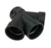 Approved Vendor 5437 ABS DWV Double 45 deg Wye, 4 in, H x H x H x H, Black