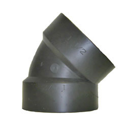 Approved Vendor 5461 ABS DWV 45 deg Elbow, 1-1/2 in, H x H, Black