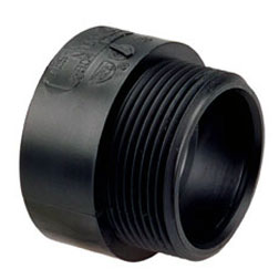 Approved Vendor 5488 ABS DWV Male Adapter, 3 in, H x MIPT, Black