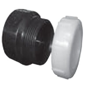 Approved Vendor 5519 ABS DWV Trap Adapter, 1-1/2 in, H x SJ, Black