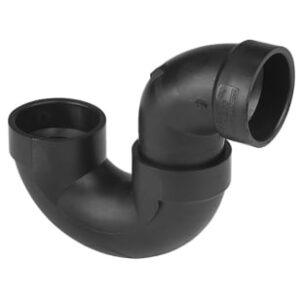 Approved Vendor 5539 ABS DWV Solid P-Trap, 1-1/2 in, H x H, Black