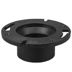 Approved Vendor 5573 ABS DWV Closet Flange, 4 x 3 in, Hub, Black