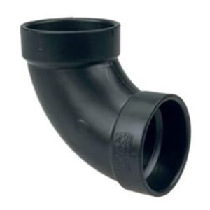 Approved Vendor 5575 ABS DWV 90 deg Long-Turn Elbow, 2 in, H x H, Black