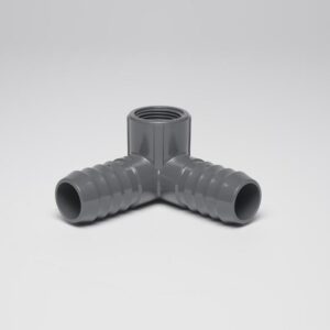 Dura 1414-007 Side Outlet 90 Degree Ell, 3/4 x 3/4 x 3/4 in, PVC