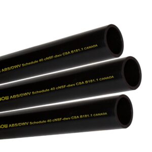 BOW 584482 ABS DWV Solid Walled Pipe, 6 in x 12 ft
