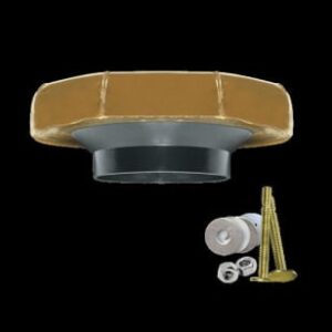Fluidmaster® 7511 Flanged Wax Seal & Bolts, For use with 3 and 4 in Waste Line in Toilet, Polyethylene, Brown