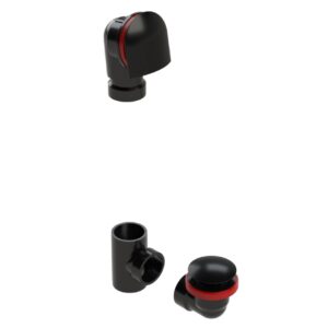 +osb 6040QK-MBL Offset Waste & Overflow Clicker Kit, Matte Black