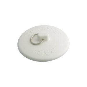 Master Plumber® .501 Drain Stopper, 1-1/2 x 2 in, Rubber, White
