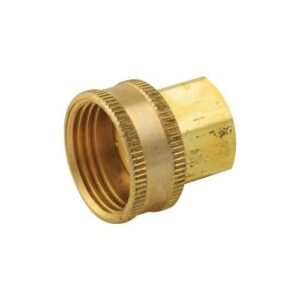 Master Plumber® 528A Reducing Swivel Hose Adapter, 3/4 x 1/2 in, Female Hose x FIP, Brass