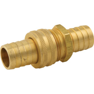Master Plumber® 529C Hose Coupling Assembly, 3/4 in, Hose Barb x Hose Barb, Brass