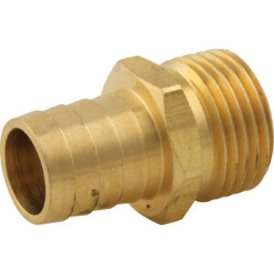 Master Plumber® 529F Male Hose Barb Adapter, Male End Only, 3/4 in, Male Hose x Hose Barb, Brass